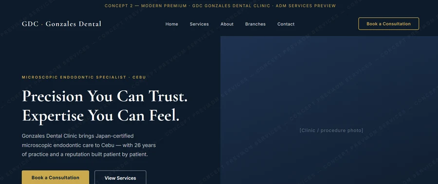 Gonzales Dental Clinic website preview